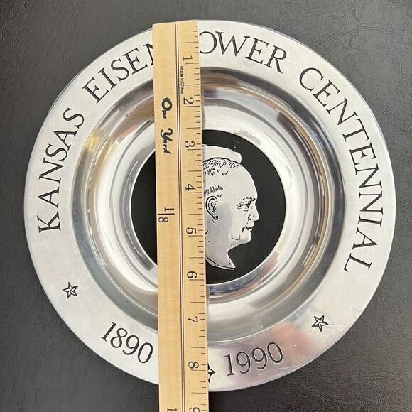 VINTAGE KANSAS EISENHOWER CENTENNIAL 1890 - 1990 COMMEMORATIVE PLATE‎ NUMBER 483 - Picture 8 of 9